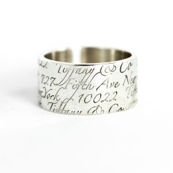 Tiffany & Co. Sterling Silver Notes Ring Size 6.5