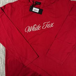 White Fox What The Heart Wants Long Sleeve Tee Red L/XL NWT