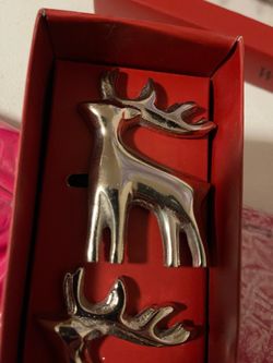 Holiday Reindeer Napkin Rings, Holiday Ornaments