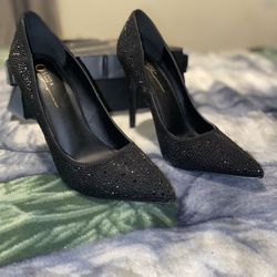 Sparkly Black Heels
