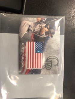 Charlie Blackmon very Rare US Flag Jersey Card