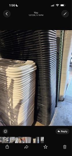 Used white folding chairs s,a,l,e
