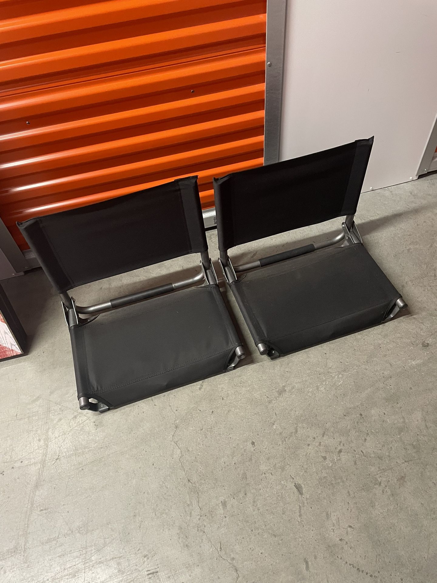 (2) Black Stadium Seats