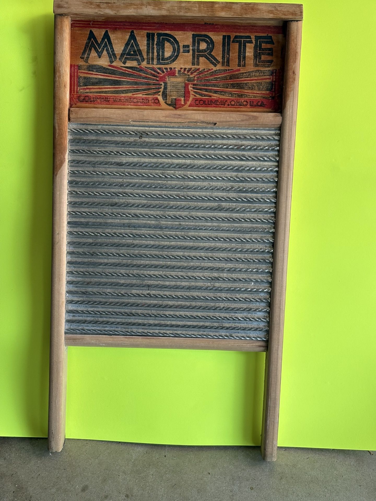 Vintage Maid -Rite Washboard