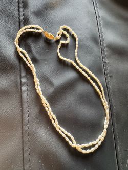 Vintage Double-Strand Freshwater Rice Pearl Necklace – Child/Choker Size