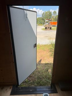 Trailer /Metal Exterior Door with Black Frame