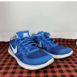 Womens NIKE FREE RN 2017 Gym Blue Running Trainers 880840 401