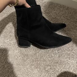 Suede Black Booties 7.5sz