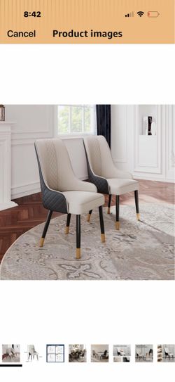 Modern Upholstered Dining Chairs Set of 2