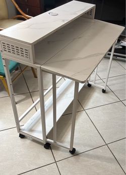 White Marble Computer Desk / Office Desk – $66 OBO