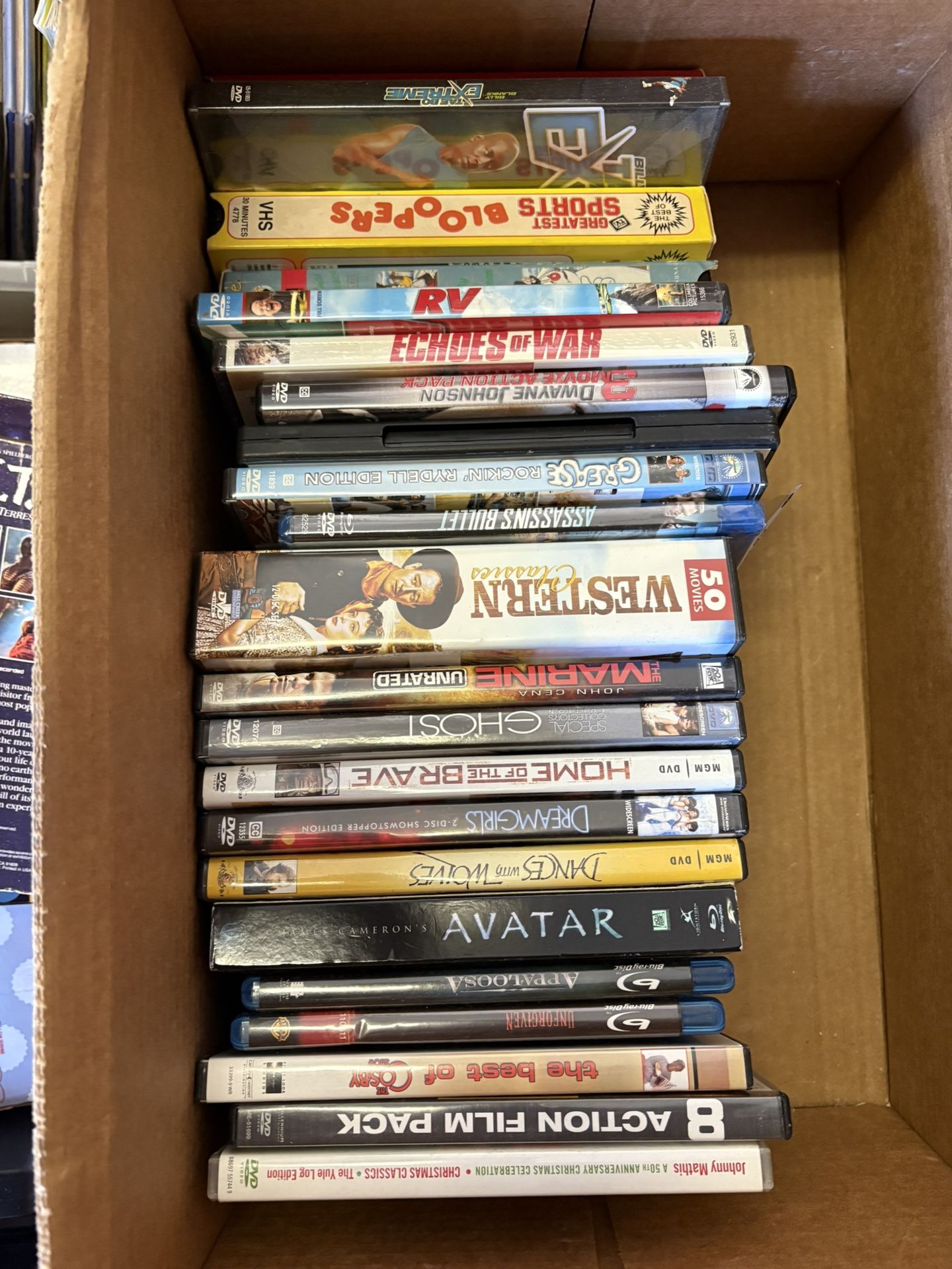 Box of DVD Movies