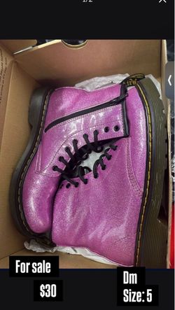 Pink glitter dr Martin