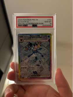 Prismatic evolutions Glaceon Ex #150 psa 10