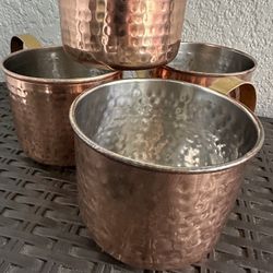4 Hammered Copper Threshold Copper Moscow Mule Mugs