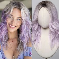 purple ombré wig