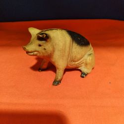 Vtg  Cast Iron Pig Bank