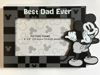 NEW Disney Mickey Mouse 4”x6” Photo Frame Best Dad Ever