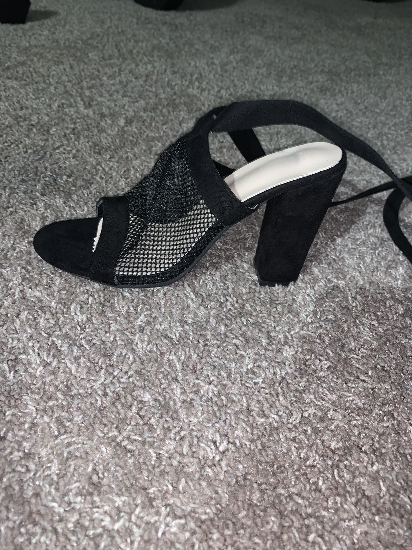 Black heels women size 8