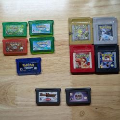 Authentic Pokémon Game Boy / GBA Games – Emerald, LeafGreen, FireRed, Gold, Silver