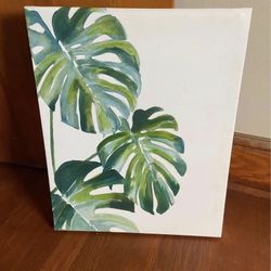 16x20 monstera plant painting canvas 