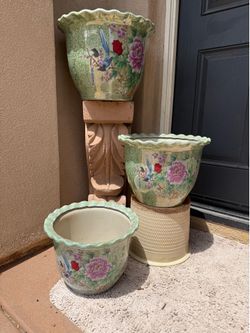 Fishbowl planters medium to large 3 pieces