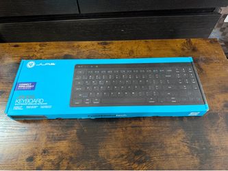 JLab JBuds Wireless Keyboard Multi-Device Bluetooth USB Dongle Full Size Black