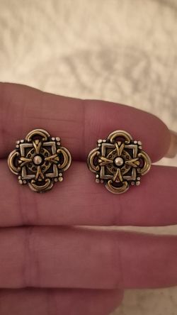 Brighton Silver Tone Unique Earrings