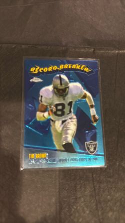 Topps Chrome Tim Brown Record Breaker Football Card