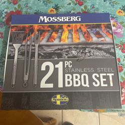 21 Pc Stainless Steel Bbq Set