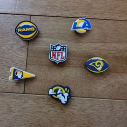 Lot Of 6 LA Rams Shoe Charms 
