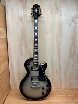 Beautiful Epiphone Les Paul Custom Pro Silverburst Electric Guitar (Freshly Serviced)