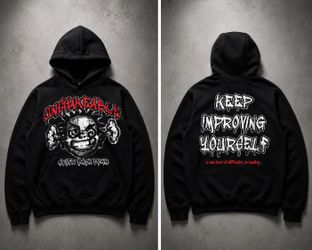 Black graphic hoodie