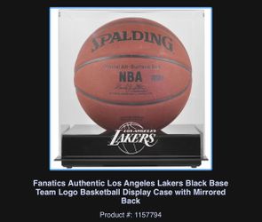 Fanatics Authentic LA Lakers Basketball Display Case (Mirrored Back)