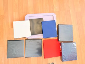 Lot of 8 Used Binders – Assorted Colors & Sizes
