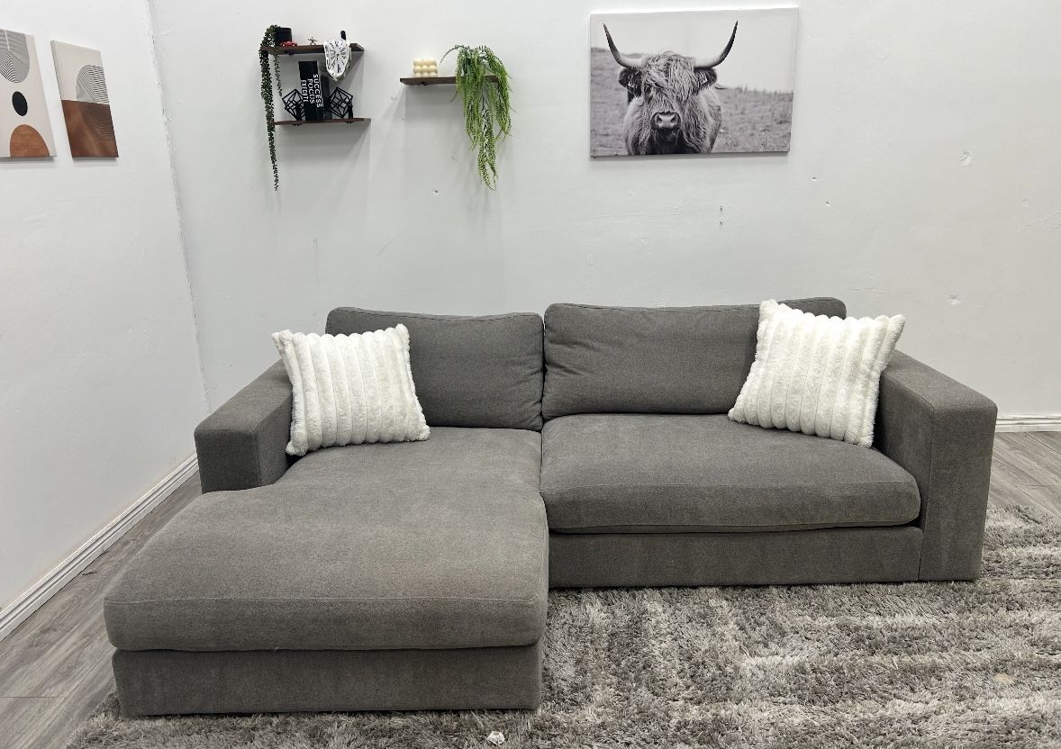 Grey Sectional Couch - Free Delivery 