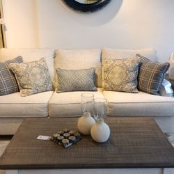 Traemore Linen Sofa And Loveseat$10 Down Payment And Financing Available