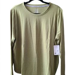 NWT Jockey Brand Long Sleeve Crew Neck Tee Color Marsh Heather Size 2XL