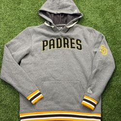 New Era San Diego Padres Retro Hoodie Sweatshirt | Gray | Men’s M | MLB