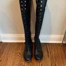 Boots Black Knee High