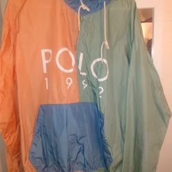 Polo Windbreaker. Size Large