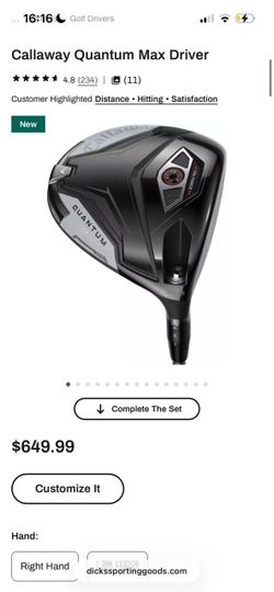 Calaway Quantum Max Driver Righty 10.5 loft