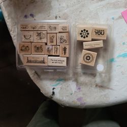 Unsed Rubber Crafting Stamps
