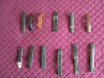 Mixed watch bands (Leather, Rubber, Nylon
)