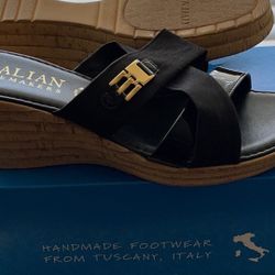 Italian Shoemakers Wedge Sandals Size 9.5