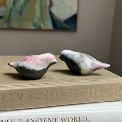 Set Of Handcrafted Bird Figurines ( H3” L3.5” ) firm on price 