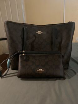 Coach purse and wallet and Dooney and Bert charcoal gray handbag