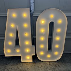 Decorative Led Light Up Numbers