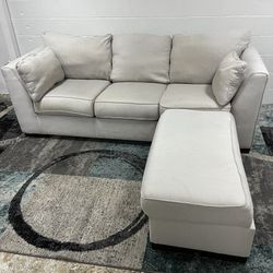 Gray Sectional Free Delivery Sofa Couch Detachable Chaise