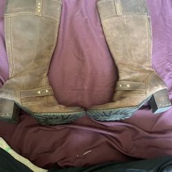 Born Tall Leather Boots Size 8
