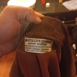 Antelope Suede Leather Jacket 